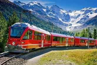 Bernina express and St Moritz 1 day private tour	