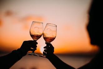 Santorini - Wine and Sunset